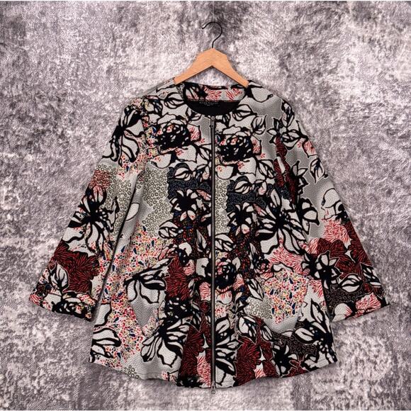 Bryn Walker Jacket Small Womens Abstract Full Zip Swing - Picture 1 of 9